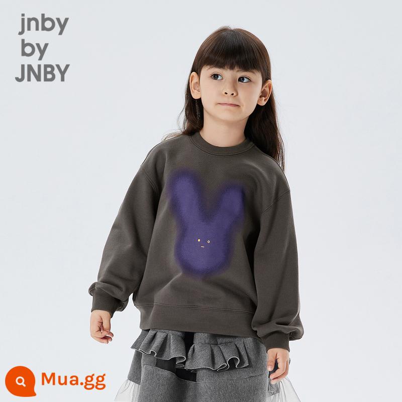 [New Year Rabbit][New Style] Jiangnan Buyi Quần áo trẻ em 22 Áo len mùa thu dáng rộng cổ tròn cho bé trai và bé gái 1M9410320 - Gang xám 046 (mẻ 1)