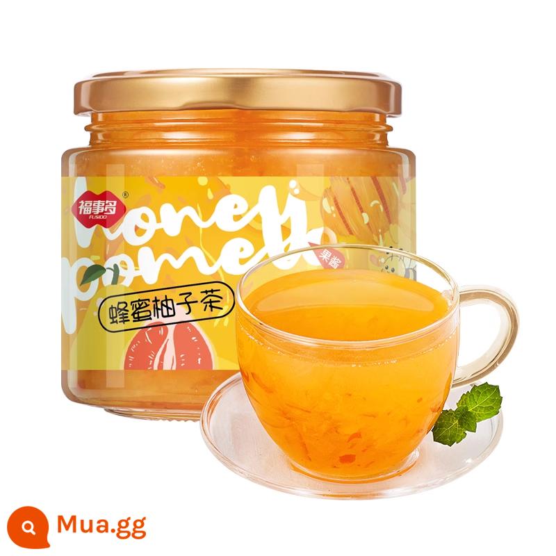 Trà bưởi mật ong Fushiduo Chanh dây Đồ uống đóng hộp Trà trái cây ngâm nước Đồ uống pha - [Hàm lượng ráo nước ≥ 25%] Trà bưởi mật ong 450g × 2 chai