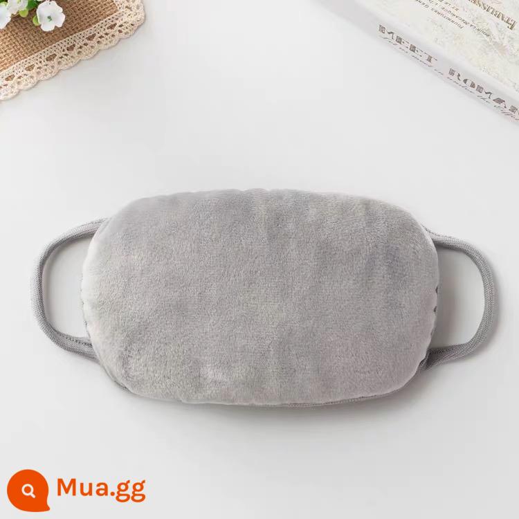 Khẩu trang mùa đông nữ thời trang mùa đông phiên bản Hàn Quốc cá tính hợp thời trang cotton nguyên chất chống bụi thoáng khí nam chống gió ấm lạnh dày dặn - Kiểu dáng dày dặn và ấm áp màu xám sang trọng