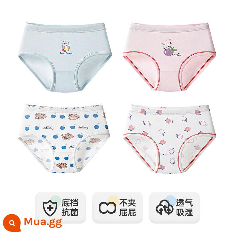 Quần lót trẻ em Inblen bé gái boxer bé gái modal cotton tam giác bé trung và lớn quần đùi boxer trẻ em - 15166