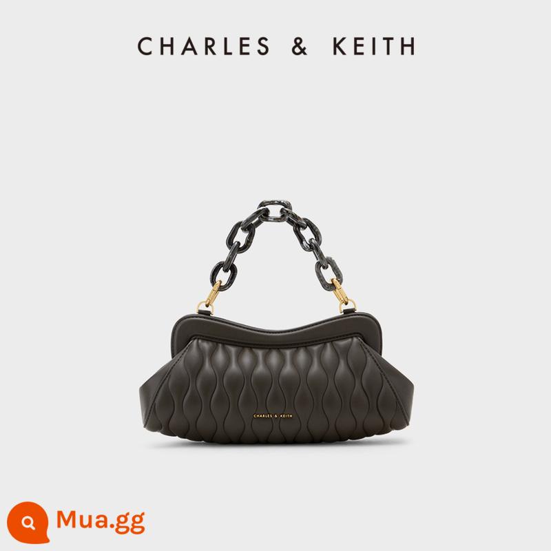 Túi đeo chéo cỡ nhỏ CHARLES&KEITH CK2-70701230 Túi đeo vai xách tay thời trang Túi nữ - Rêu đậm Màu xanh rêu đậm