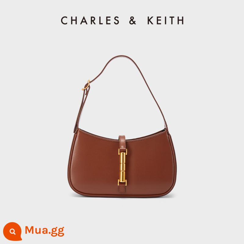 Túi đeo sát nách CHARLES&KEITH CK2-20151158 Fantasy Túi đeo vai nữ thời trang giản dị - Nâu