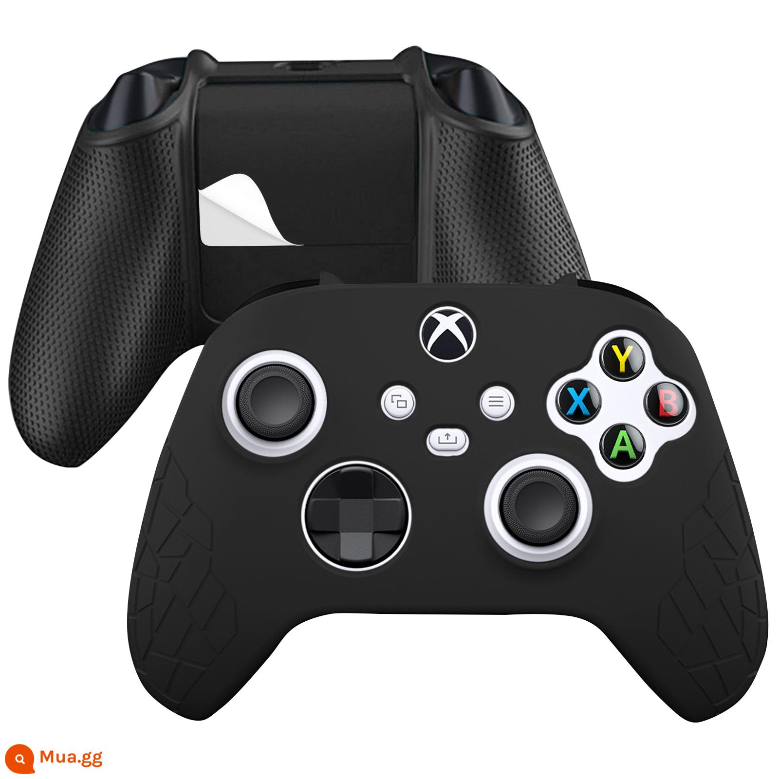 Tay Cầm Dòng Xbox Vỏ Bảo Vệ Vỏ Silicon XSX Tay Cầm Silicone Mềm Chống Trượt Bao Giá Rẻ Miếng Dán Đính Đá Nắp - Màu đen đi kèm với nhãn dán ở mặt sau