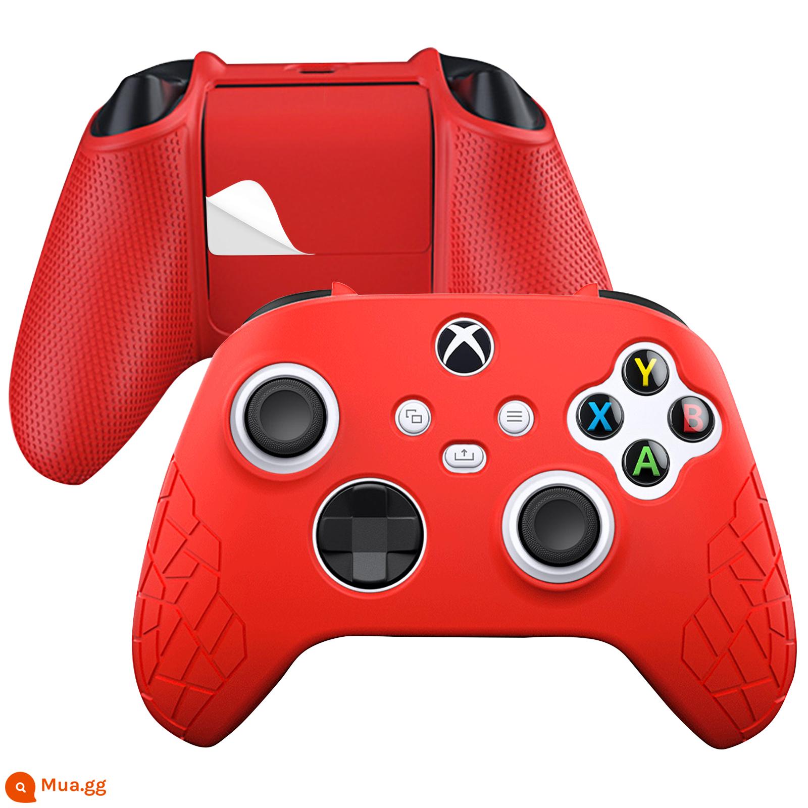 Tay Cầm Dòng Xbox Vỏ Bảo Vệ Vỏ Silicon XSX Tay Cầm Silicone Mềm Chống Trượt Bao Giá Rẻ Miếng Dán Đính Đá Nắp - Màu đỏ đi kèm với nhãn dán ở mặt sau