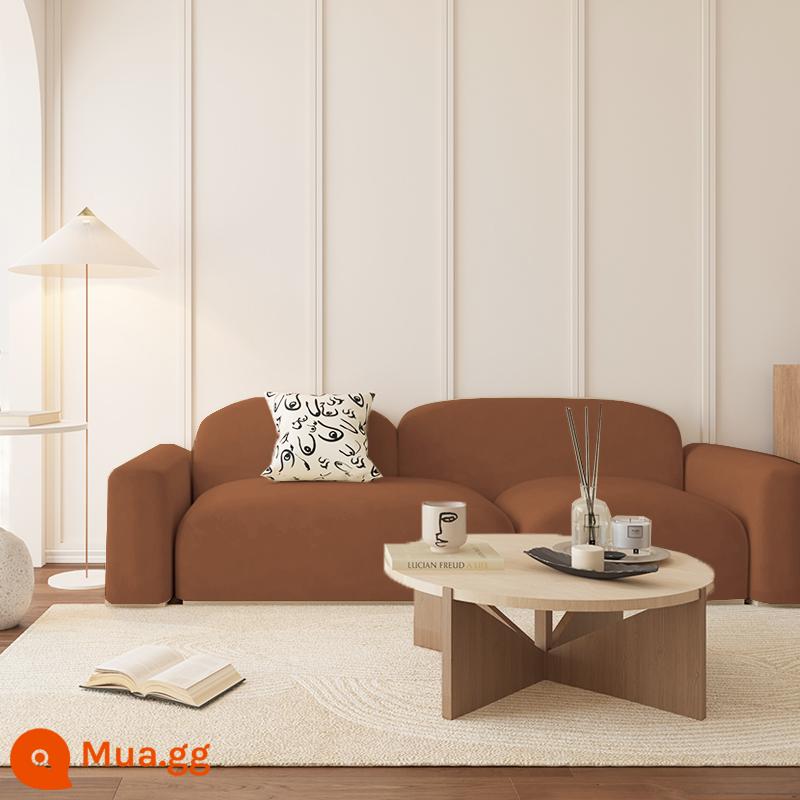 [Sản xuất bởi công chúa] Vỏ bọc sofa màu kem bao gồm tất cả các loại vải bọc đàn hồi vải bọc cố định chống trượt - ca cao caramen