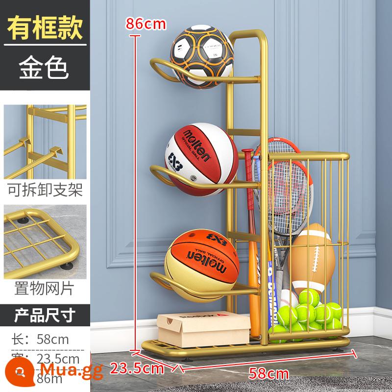 Lớp lưu trữ bóng rổ Nội thất Phòng Children Stroke Stroke Balls Bermament cầu lông lưu trữ Basin Basin - Vàng 3 lớp [kiểu đóng khung nâng cấp] cao 86CM