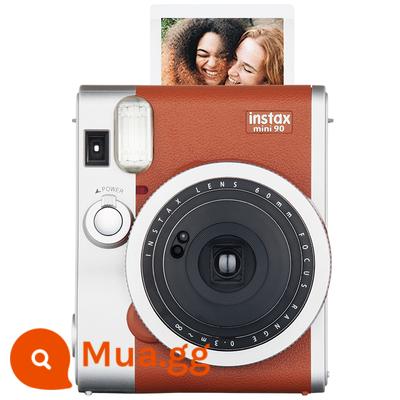 Gói máy ảnh Fujifilm Fuji mini90 với giấy ảnh Polaroid khi chụp ảnh cổ điển instax - nâu