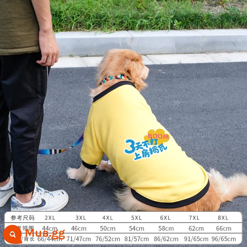 Golden Retriever quần áo chó lớn thu đông Samoyed Labrador chó vừa và lớn thú cưng áo len hồng mùa đông - (Thêm nhung vào mùa đông) Con chó lớn màu vàng tươi vào nhà bóc ngói