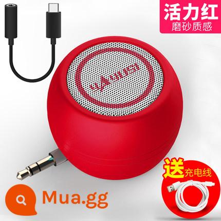 Loa nhỏ trong dòng điện thoại di động phổ thông bộ khuếch đại máy tính Apple typec audio mini loa ngoài loa ngoài máy nghe nhạc di động ipad nhỏ bộ khuếch đại âm thanh màn hình phẳng - Mẫu loa mờ cắm trực tiếp+bộ chuyển đổi type-c-màu đỏ quan trọng