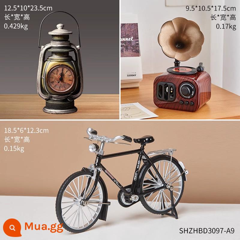 Sáng tạo cổ điển retro hai tám thanh mô hình xe đạp trang trí tủ phim và tivi trang trí tủ rượu đồ vật cũ hoài cổ - Bộ ba món đồ trang trí cổ điển 2 [Loạt kỷ niệm]