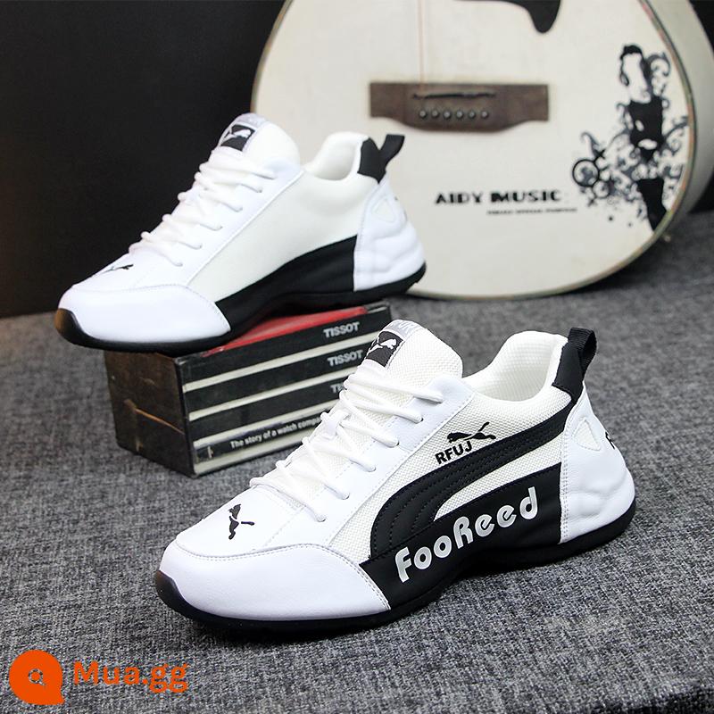 Daddy Shoes Nữ Mùa Xuân 2023 Mới Thoáng Khí Nam Nữ Pipon Giày Đế Mềm Bề Mặt Mềm Nhẹ Giày Thể Thao Thông Thường - Trắng và đen [lưới]