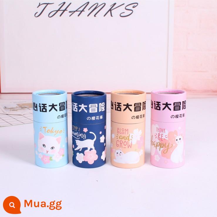 Truth or Dare Adventure Xổ số Phiên bản sinh viên Tricky Phạt Xổ số Thùng Uống Order Casual Party Game Props - Sakura Cat [4 màu ngẫu nhiên] [1 thùng]