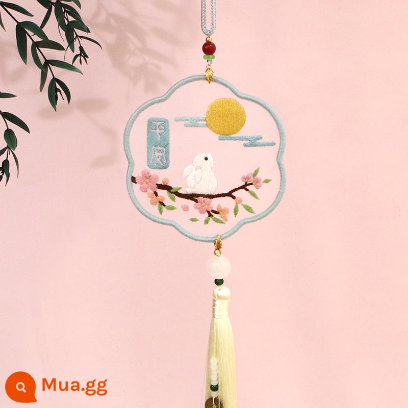 Thêu đánh dấu tự làm chất liệu túi handmade phong cách cổ xưa thêu chữ thập phong cách Trung Hoa thêu hòa bình phước lành quà tặng - Jingyue Ping An - căng miễn phí + hộp quà tặng [sản phẩm chưa hoàn thiện]