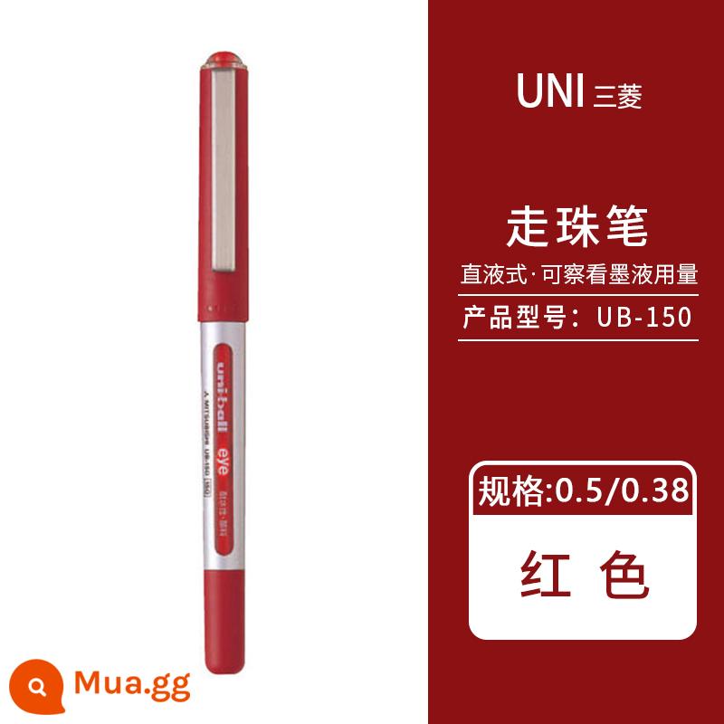 Nhật Bản uniball Mitsubishi UB-150 bút bi nước dạng lỏng thẳng trung tính Bút ký tên gốc nước 0,5mm 0,38 bút mực nước màu đen học sinh ub150 có bút lông màu đen văn phòng phẩm Nhật Bản đồ dùng văn phòng - màu đỏ