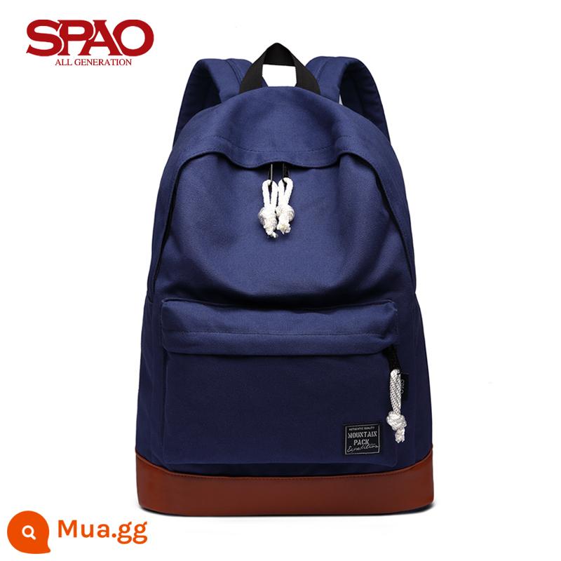 Spao Ba Lô Đại Học Hàn Quốc Học Sinh Trung Học Nam Nữ Đại Học Phong Cách Ba Lô Chống Thấm Nước Túi Máy Tính 15.6 Inch - màu xanh đậm mới về