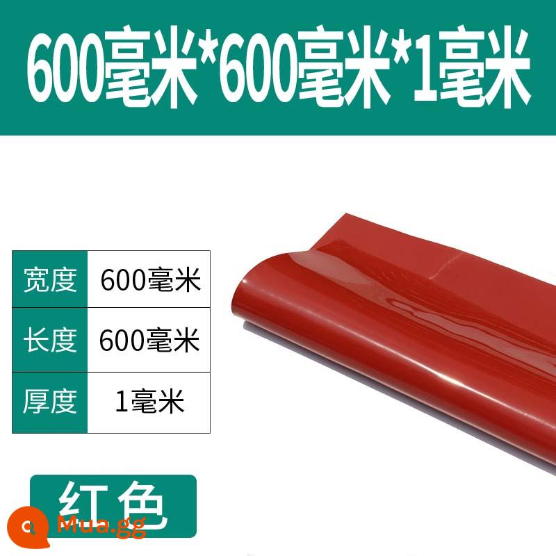 Tấm cao su silicon Miếng đệm silicon Cao su silicon chịu nhiệt độ cao Tấm cao su silicon Tấm cao su silicon Đệm phẳng Miếng đệm dày Chế biến cao su silicon - (Đỏ) Chiều rộng 600mm*Dài 600mm*Độ dày 1mm