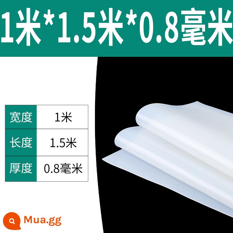 Tấm cao su silicon Miếng đệm silicon Cao su silicon chịu nhiệt độ cao Tấm cao su silicon Tấm cao su silicon Đệm phẳng Miếng đệm dày Chế biến cao su silicon - Rộng 1 mét * dài 1,5 mét * dày 0,8mm