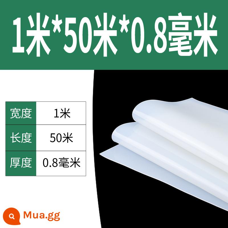 Tấm cao su silicon Miếng đệm silicon Cao su silicon chịu nhiệt độ cao Tấm cao su silicon Tấm cao su silicon Đệm phẳng Miếng đệm dày Chế biến cao su silicon - Rộng 1 mét * dài 50 mét * dày 0,8mm