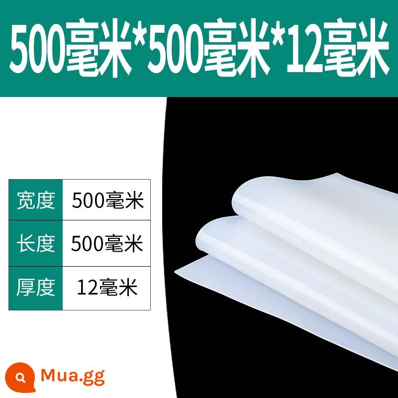 Tấm cao su silicon Miếng đệm silicon Cao su silicon chịu nhiệt độ cao Tấm cao su silicon Tấm cao su silicon Đệm phẳng Miếng đệm dày Chế biến cao su silicon - Chiều rộng 500mm * Chiều dài 500mm * Độ dày 12 mm