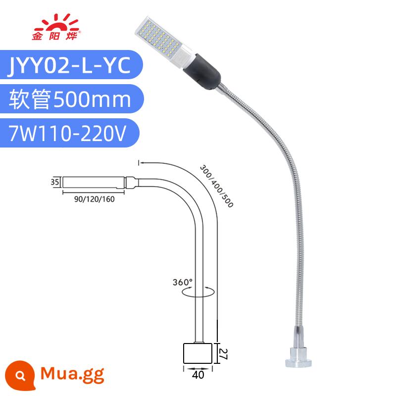 Đèn LED máy đèn đèn làm việc đèn từ tính mạnh ghế sắt đèn ghế cố định nhà máy công nghiệp đèn chiếu sáng đa năng đèn bàn đèn - Trụ ghế từ hình tròn dài 500mm chứa 35 đèn LED 7W