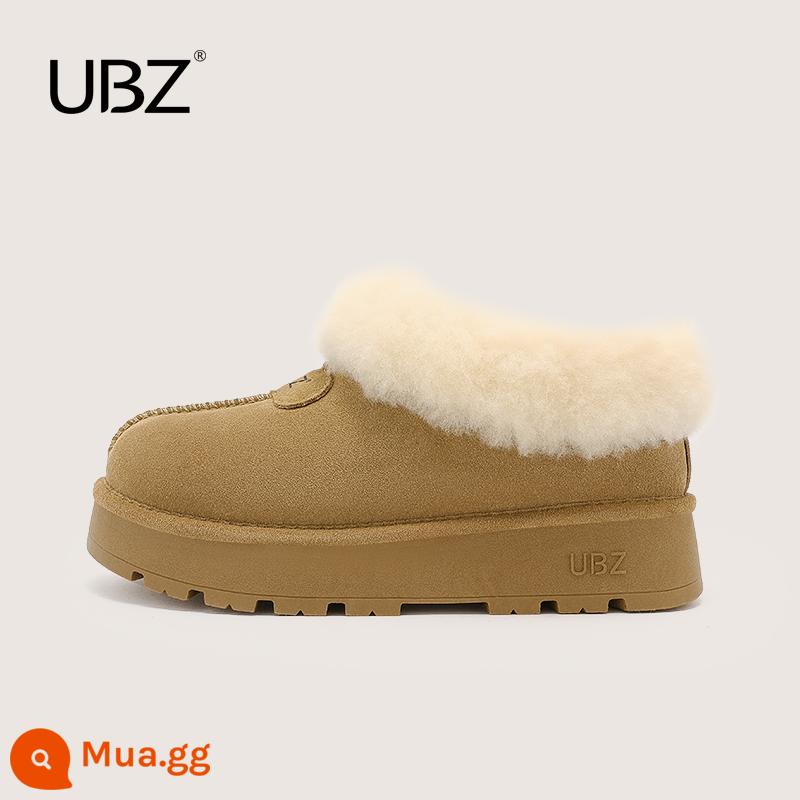 UBZ 2024 Lễ Tạ Ơn Nữ Giày Bốt Đi Tuyết Mùa Đông Nữ Chống Trơn Trượt Giày Cotton Nhung Giày Boot Cổ Ngắn Hết Hàng thanh lý - Trà sữa UQC36XD3606H