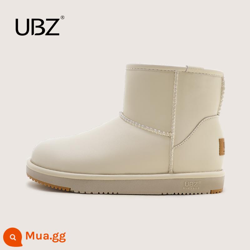 UBZ 2024 Lễ Tạ Ơn Nữ Giày Bốt Đi Tuyết Mùa Đông Nữ Chống Trơn Trượt Giày Cotton Nhung Giày Boot Cổ Ngắn Hết Hàng thanh lý - UQC9754 màu trắng ngà