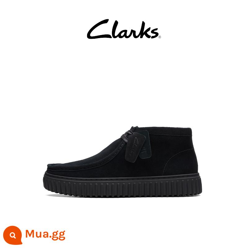 Giày bốt nam Clarks Qile Street Series thời trang phong cách retro hợp thời trang giày cao cổ thoải mái - Đen 261736647