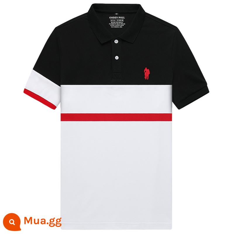 Tên tuổi lớn quốc tế chính hãng Ralph Lauren Polo Polo Áo sơ mi nam ngắn tay cotton dáng rộng ve áo công sở mùa hè cao cấp nửa tay - 2326 sọc đỏ