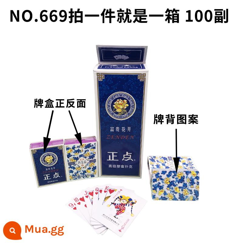 Bộ bài poker đúng giờ FCL 100 đôi 8845 nhà máy bán hàng trực tiếp chính hãng dày phòng cờ vua và bài với giá sỉ rẻ - Hộp nhựa đúng giờ số 669