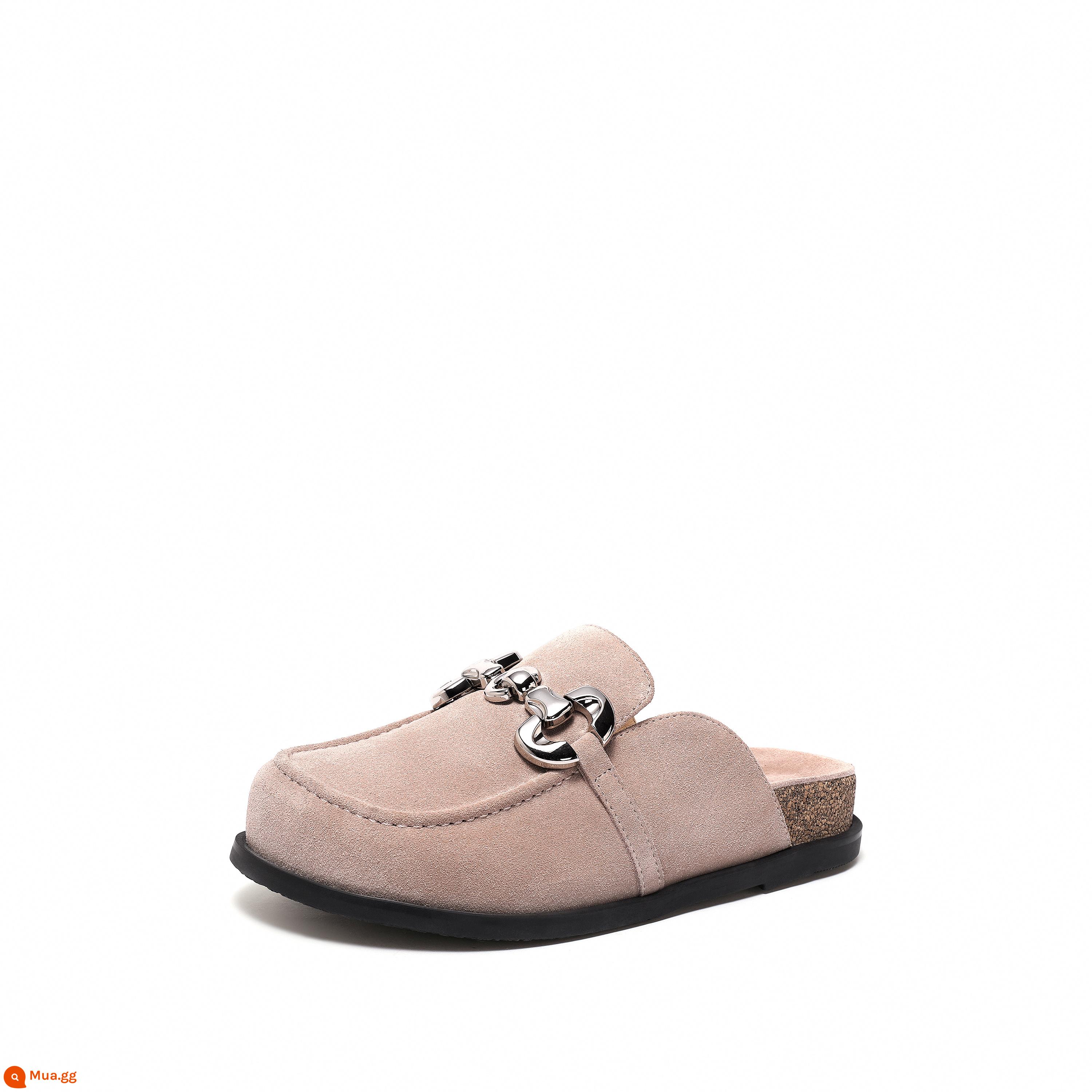 STACCATO2023 mùa xuân mới xấu xí giày dễ thương đế dày Bao Đầu kéo giày Birkenstock Muller kéo giày nữ S2262AH3 - Hồng