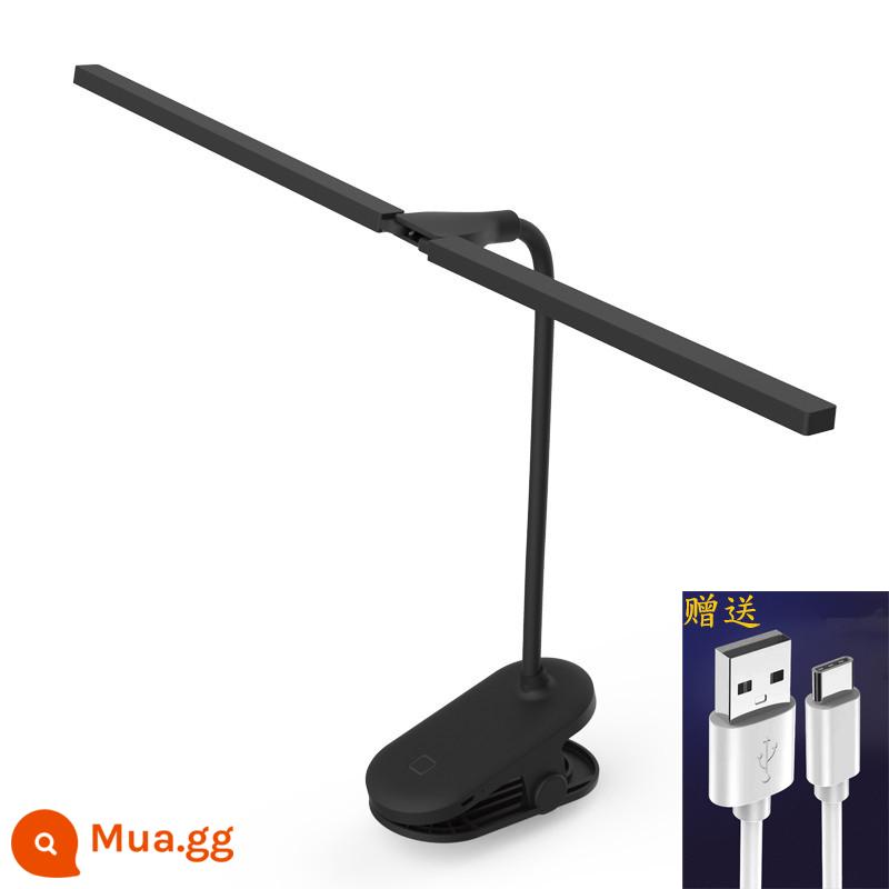 Clip sheet nhạc đèn tập piano đèn bàn đặc biệt bảo vệ mắt sạc kiêm dụng kép thêu chữ thập handmade đàn tam thập lục chơi guitar nhạc đứng đèn - Kẹp [Đen] 3600 mA [Ánh sáng ba màu]