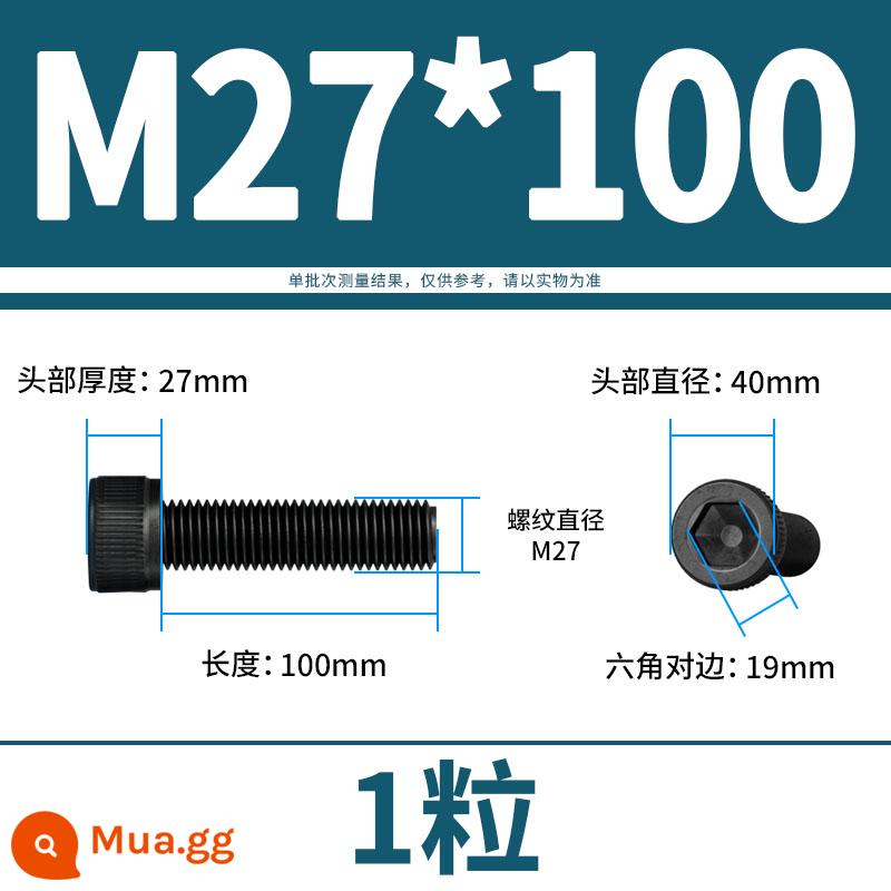 Vít lục giác bên trong bu lông cường độ cao 12.9 đầu cốc hình trụ đầu vít đầy đủ răng M3M4M5M6M8M10M12 - M27*100