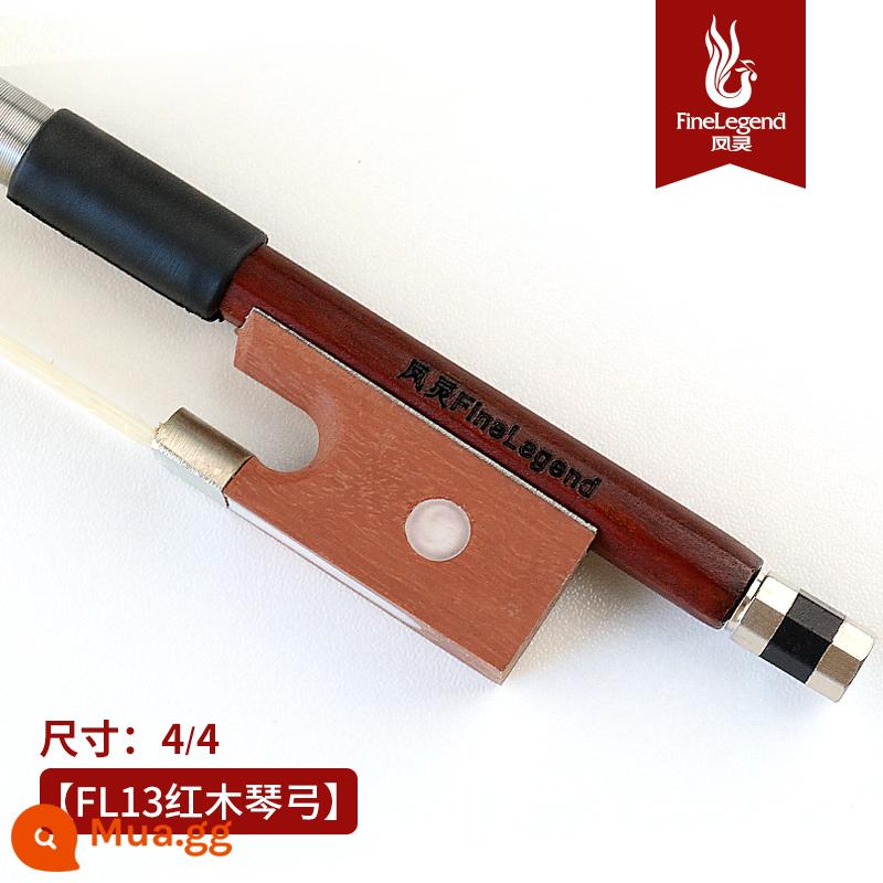 Fengling chính hãng violon cung phụ kiện cello cung cần gỗ gụ gỗ mun nơ tròn tóc đuôi ngựa nơ - 4/4[Cung gỗ gụ FL13]