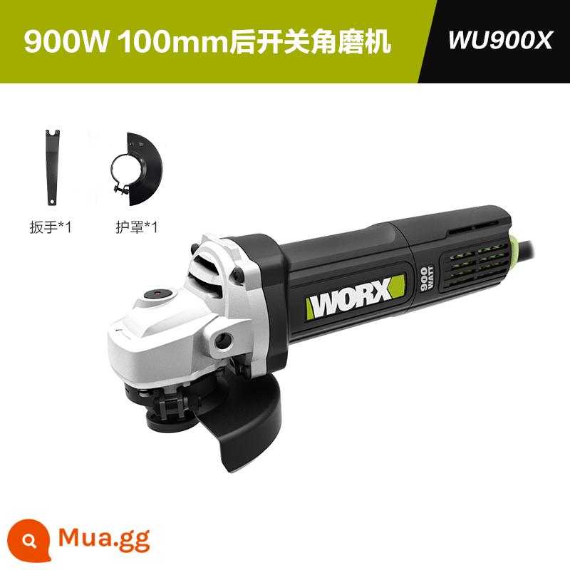 Máy mài góc điện Vickers WU800 cầm tay nhỏ cắt, đánh bóng và đánh bóng máy mài góc có thể sạc lại - [Công tắc phía sau 900W] WU900X