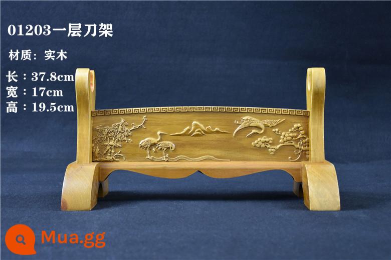 Kiếm gỗ Long Tuyền giá súng tua đỏ giá một lớp giá hai lớp ba lớp giá dao Đường kiếm samurai giá trưng bày quà tặng thủ công trang trí - 01203 Giá đỡ dao một lớp bằng gỗ nguyên khối