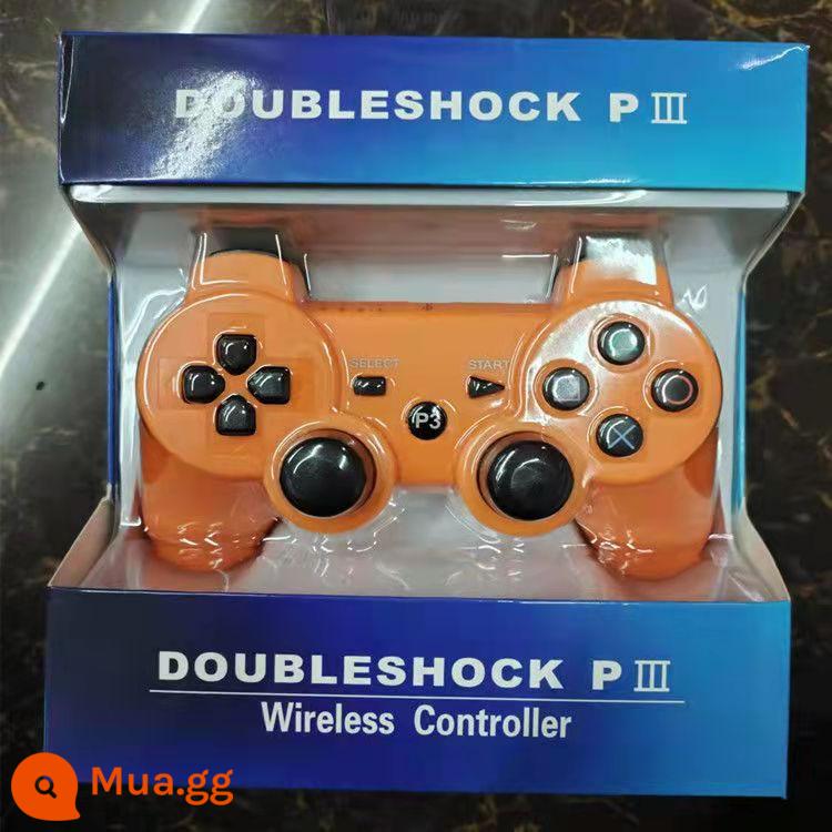 Tay cầm ps3 mới rung kép PC tay cầm máy tính USB wireless tay cầm chơi game 360 máy tính tay cầm PS3 - Màu cam [đi kèm cáp dữ liệu + nắp đậy]