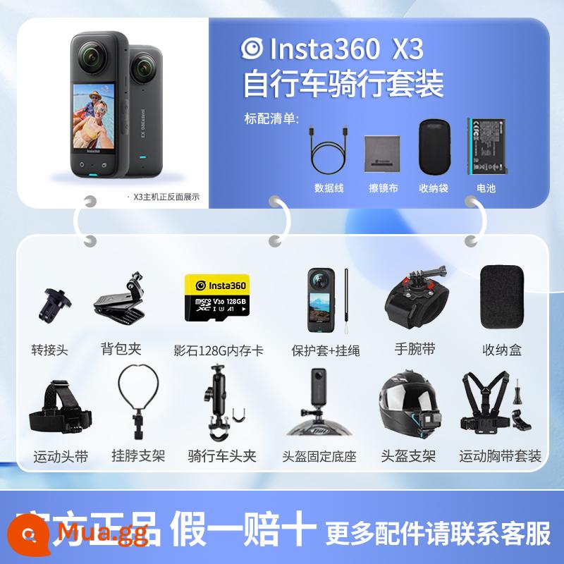 Shadowstone Insta360 X3 Camera Toàn Cảnh Chuyển Động 360 HD Chống Rung Đi Xe Máy - Gói đạp xe ★Tư vấn với mức giảm giá