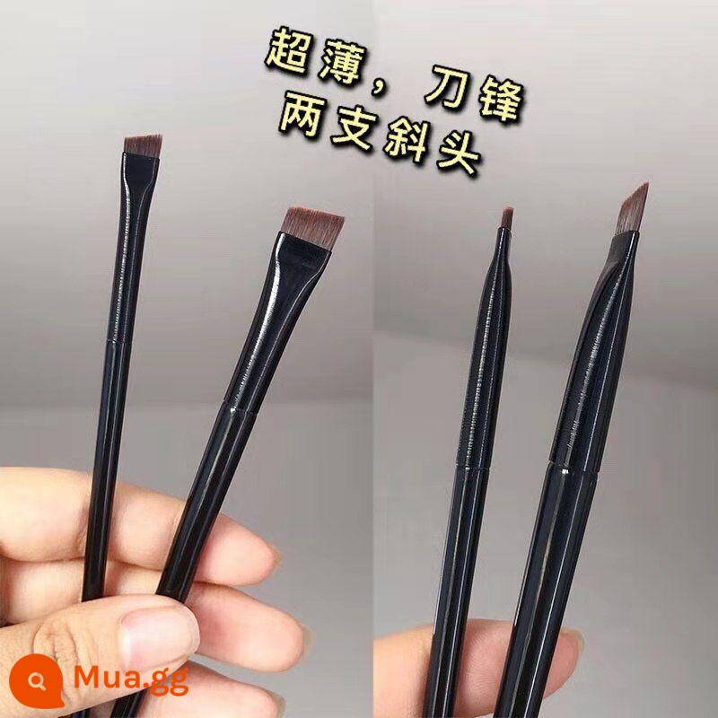 Wang Feifei Blade Eyeliner Brush Lông mày Bút chì Cọ Mắt Rách Chi tiết Máng Đầu phẳng Kem che khuyết điểm liền mạch Cọ trang điểm vát - 102+101 hai gói