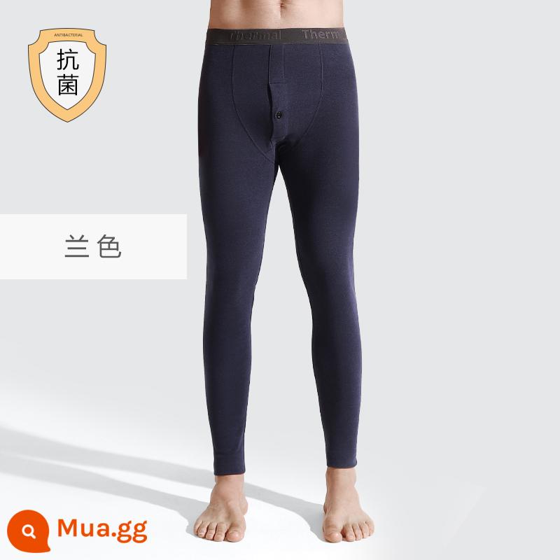 Quần Vệ Sinh Playboy Nam Cotton Mỏng Nỉ Quần Đáy Ấm Quần Len Cotton Size Lớn Mùa Xuân, Hạ Thu Đông - [Gói đơn được chải liền mạch] Màu xanh