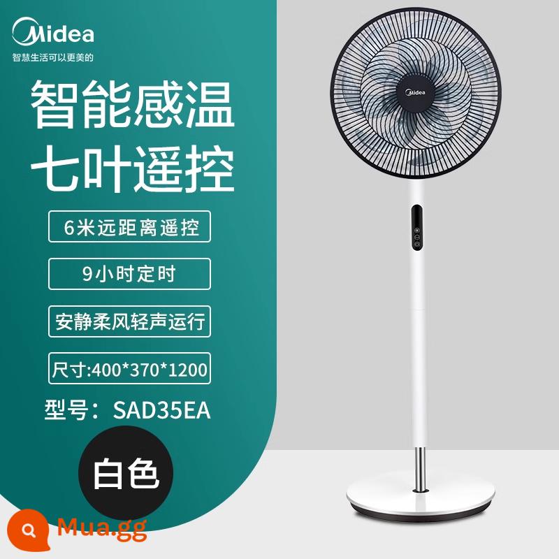 Quạt điện Midea quạt sàn gia đình bảy cánh âm thanh thời gian tĩnh mạnh mẽ tiết kiệm năng lượng tiết kiệm điện điều khiển từ xa quạt đứng ký túc xá - Model khởi động điều khiển từ xa 35EA