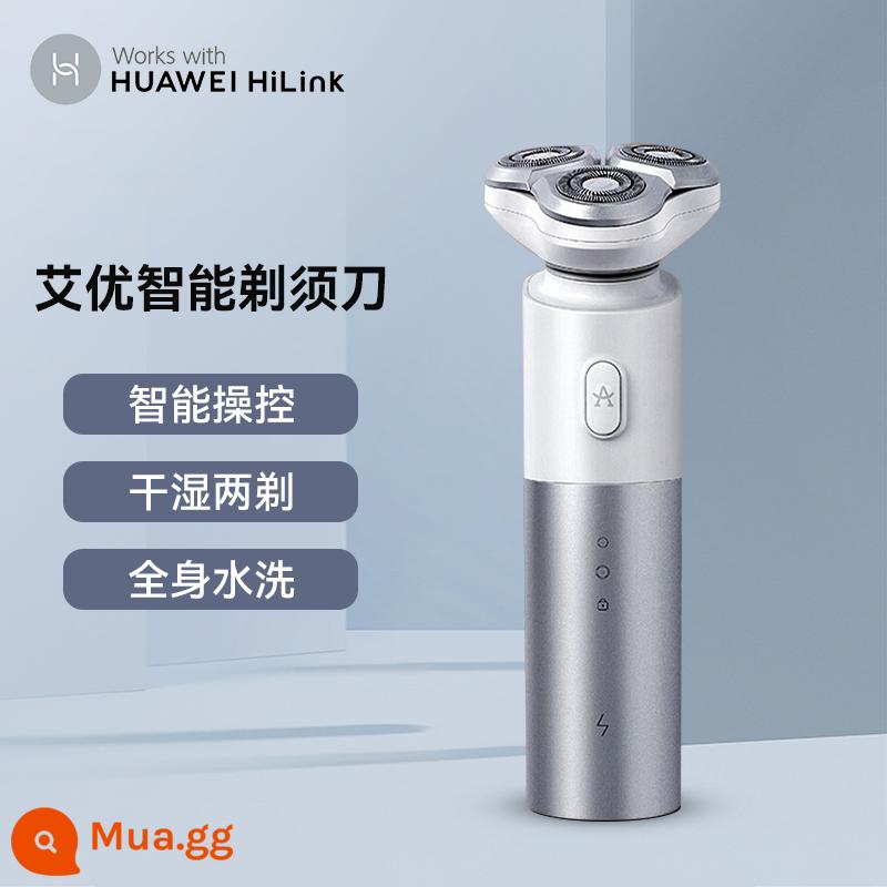 Huawei Zhixuan Aiyou Nam Dao Cạo Điện Toàn Bộ Cơ Thể Có Thể Giặt Được Ướt và Khô Đôi Dao Cạo Xoay Ba Lưỡi Dao - nhạc jazz trắng