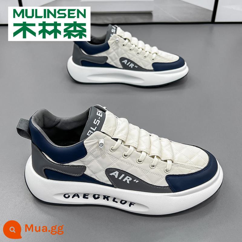 Giày Nam Mulinsen Thu Đông 2022 Xu Hướng Mới Giày Sneakers Thể Thao Nhỏ Màu Trắng Plus Nhung Size Lớn Forrest Gump Giày Cotton - Trắng