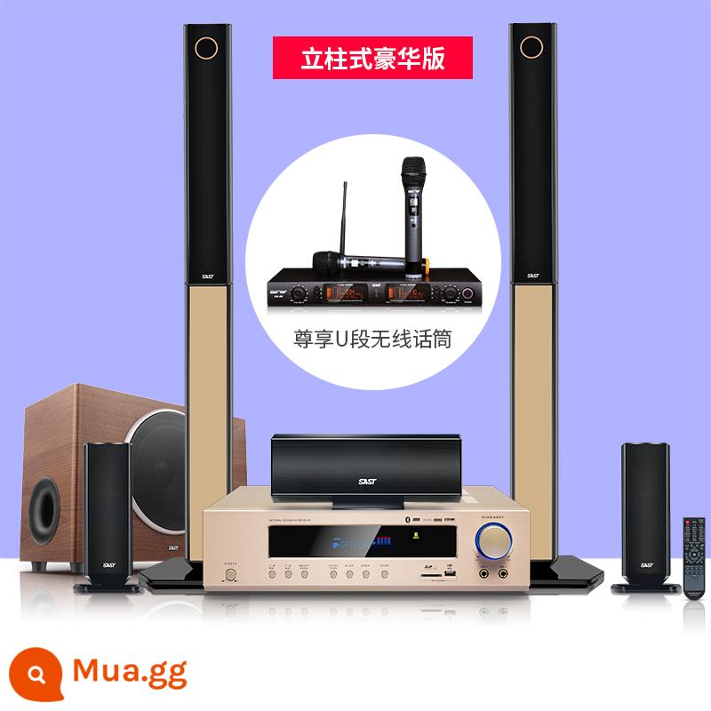 Xianke A25 surround 5.1 bộ âm thanh rạp hát tại nhà phòng khách với loa khuếch đại loa siêu trầm K song TV - Cột Home Theater-Phiên bản cao cấp