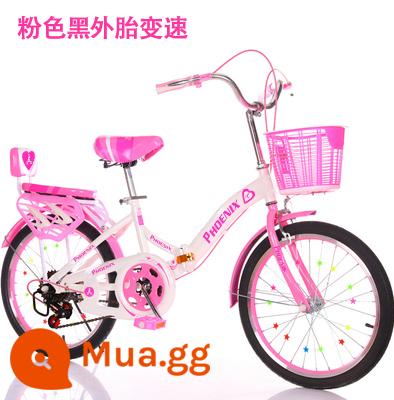 Phoenix Children Xe đạp Girl Princess Phiên bản 6-10-12-15 tuổi Trường tiểu học Xe đạp 20 inch Xe đạp lớn - Lốp đen hồng + hộp số + gói quà