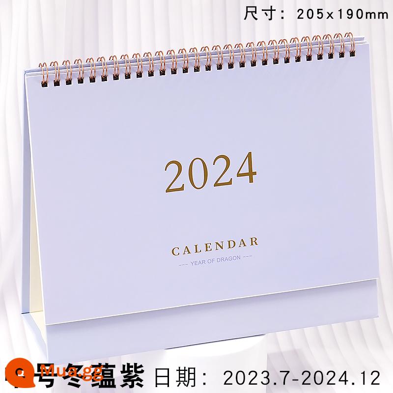 lịch để bàn năm 2023 giấy kraft cổ điển lịch đơn giản notepad trang trí bàn kích thước lớn nửa sau của kỳ thi tuyển sinh sau đại học đếm ngược kế hoạch đăng ký kỷ luật lịch hàng tháng lịch ins gió hàng năm - [Kích thước trung bình Dongyun Tím] 14 tháng (2023.11-2024.12)