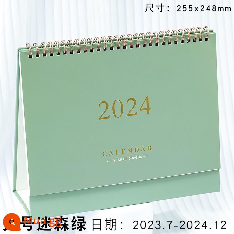 lịch để bàn năm 2023 giấy kraft cổ điển lịch đơn giản notepad trang trí bàn kích thước lớn nửa sau của kỳ thi tuyển sinh sau đại học đếm ngược kế hoạch đăng ký kỷ luật lịch hàng tháng lịch ins gió hàng năm - [Cỡ lớn Xanh Huyền Bí] 14 tháng (2023.11-2024.12)