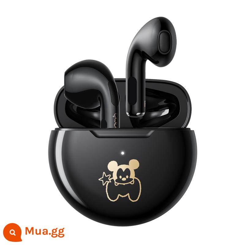 Tai nghe Bluetooth cao cấp bán in tai Disney không dây thể thao nữ dễ thương chạy bộ cho Apple Huawei - Phác thảo màu đen [Mickey]