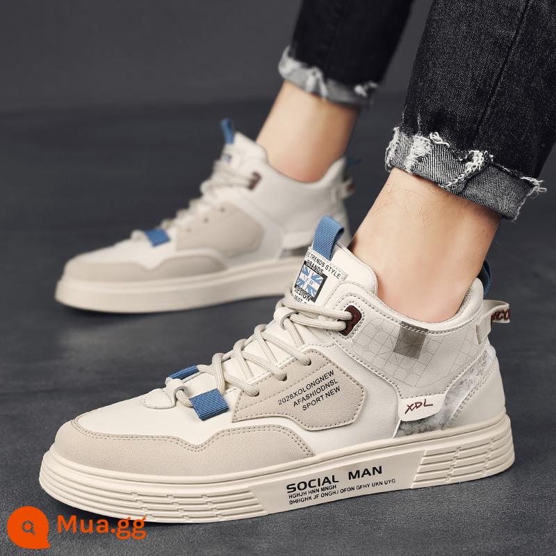 Giày Nam Mùa Xuân Mới 2023 Bé Trai Tất Cả Trận Đấu Hạt Điều Hoa Giày Sneaker Mùa Hè Cao Cấp Hợp Thời Trang Thương Hiệu Giày Thể Thao - [Phong cách thoải mái] Kaki