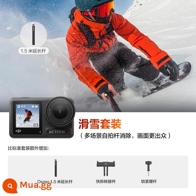 Camera hành động DJI Osmo Action 4 đi xe máy lặn camera vlog ngoài trời - bộ đồ trượt tuyết