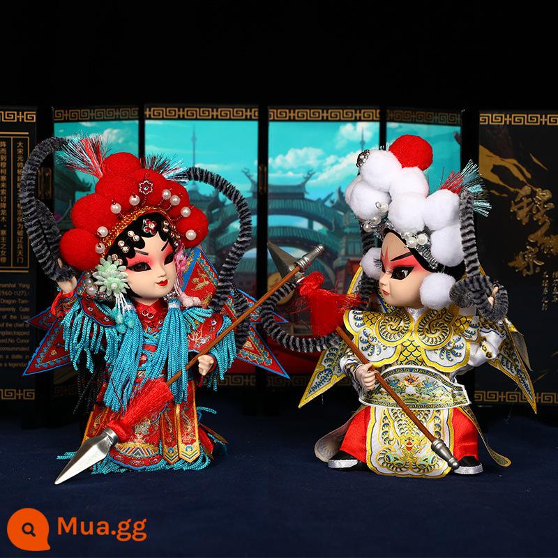 Non -ridge Tang Ren Phường Silk Ren Don Doll Doll Puppet Doll Furnishing Kunqu Búp bê cho em bé với một màn hình - Nữ tướng Yang Clan-Mukezhai